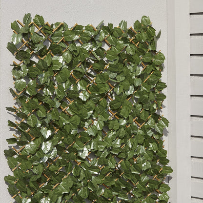 Gard artificial cu frunze verzi, 100 x 250 cm