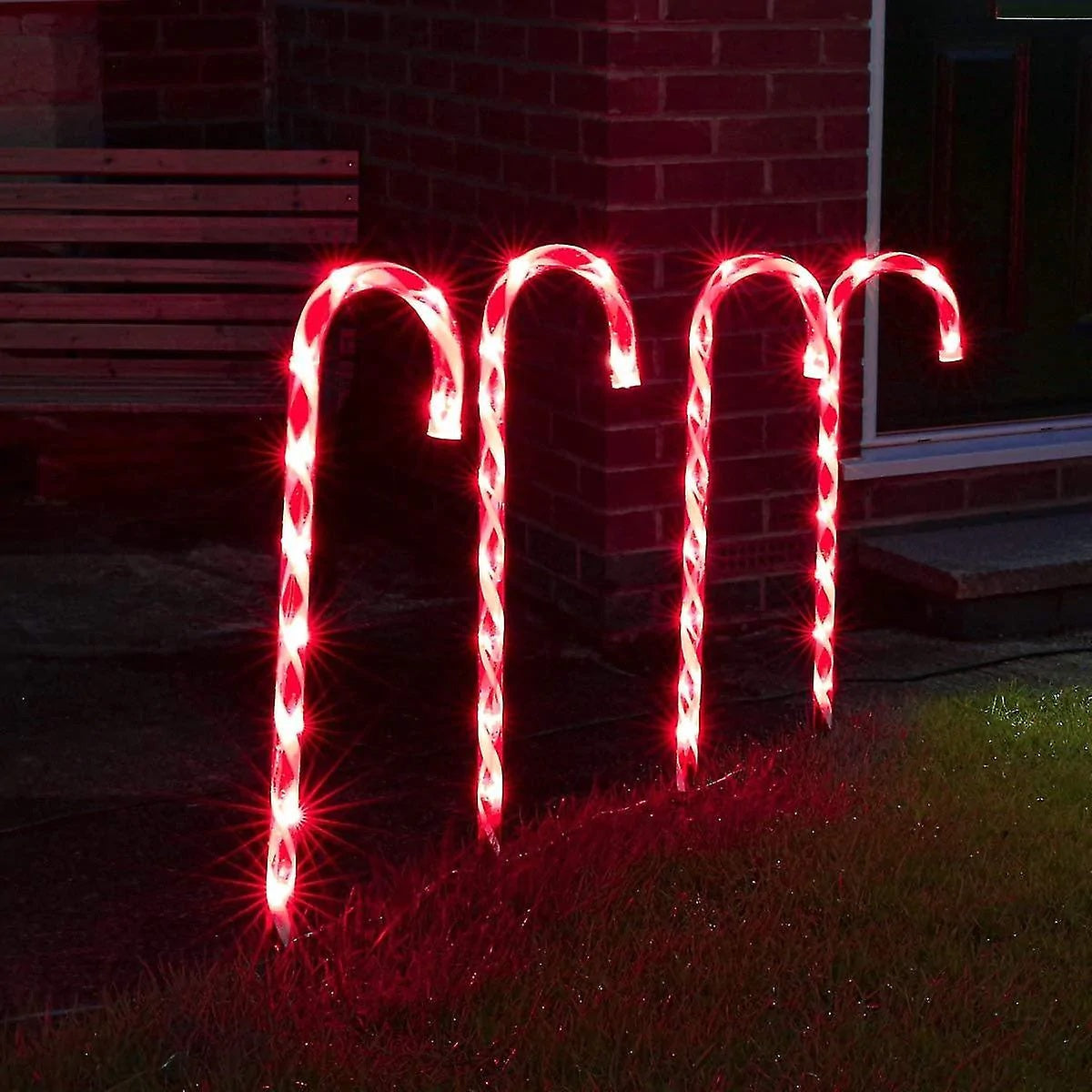 Decoratiune luminoasa 5 acadele, incarcare solara, 40 cm