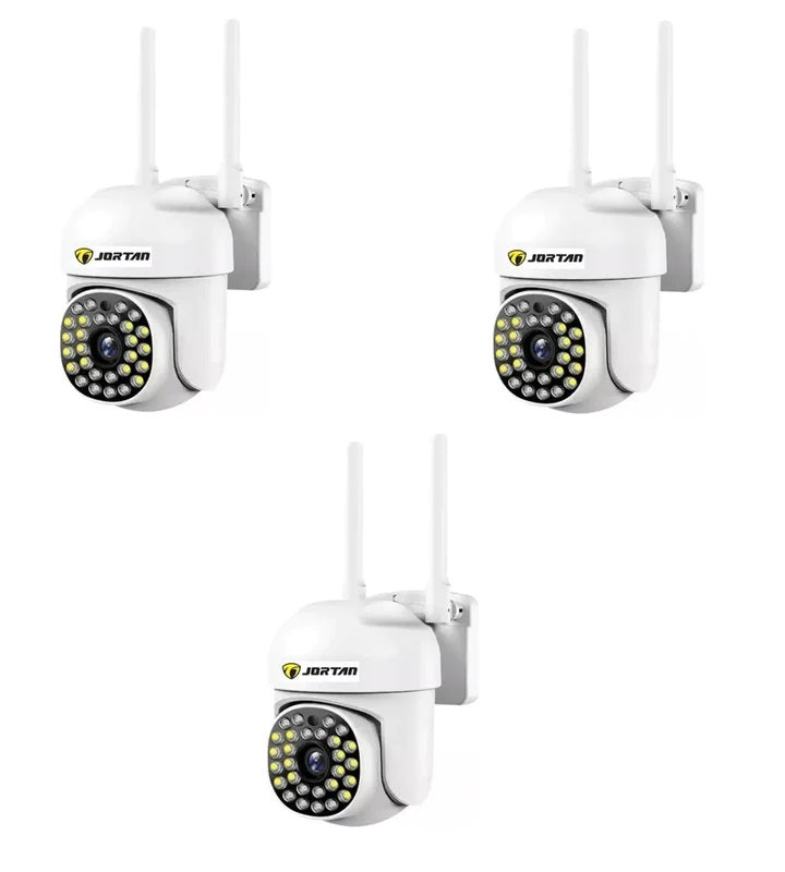Set 3 x Camere de Supraveghere Video Jortan, 32 Leduri, Rotative, Infrarosu, Rezistanta la apa