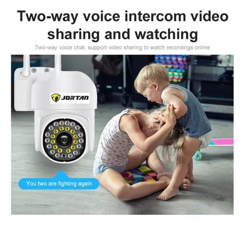 Camera de Supraveghere Video Jortan, 32 Leduri, Rotative, Infrarosu, Rezistanta la apa + Card 32 GB