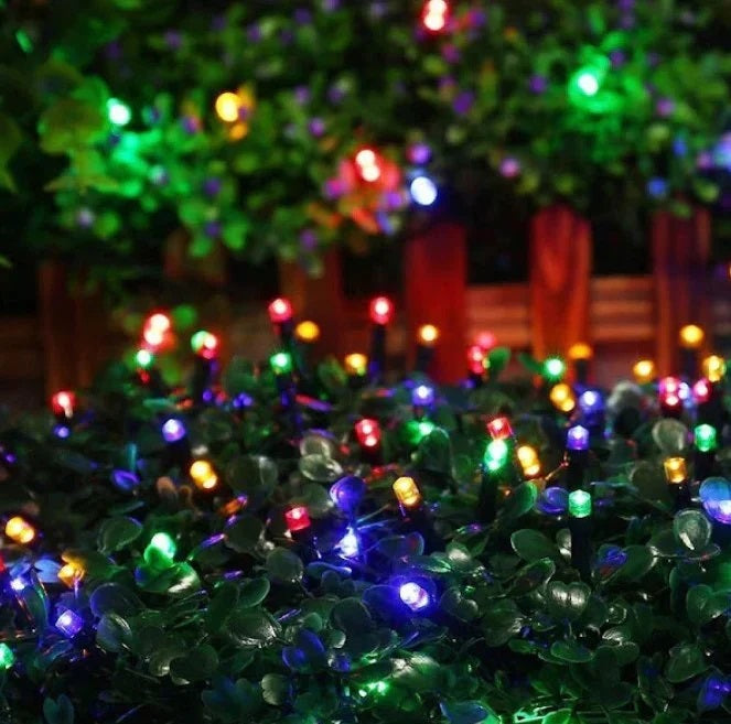 Set 4 x Decoratiune cu Incarcare Solara 100 LED, 10 Metri - Multicolor