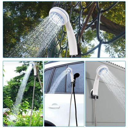 Dus Portabil cu Incarcare USB pentru Camping cu Robinet Incorporat pentru Interior/Exterior
