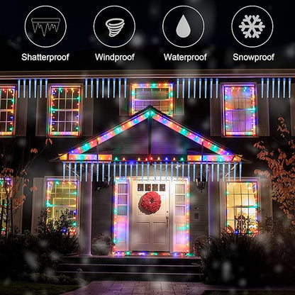 Decoratiune Luminoasa 8 turturi 20-30 cm, 36 LED, 3 metri
