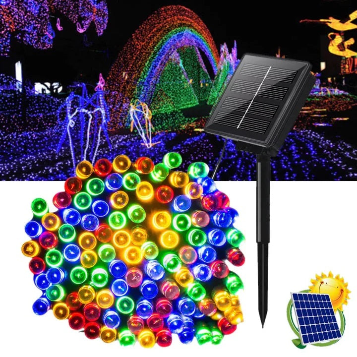 Lichidare de stoc: Decoratiune cu Incarcare Solara, 50 metri, 500 led - Multicolora