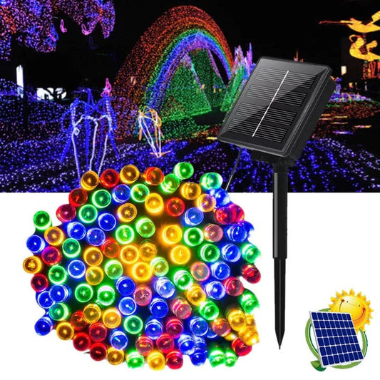 Lichidare de stoc: Decoratiune cu Incarcare Solara, 50 metri, 500 led - Multicolora
