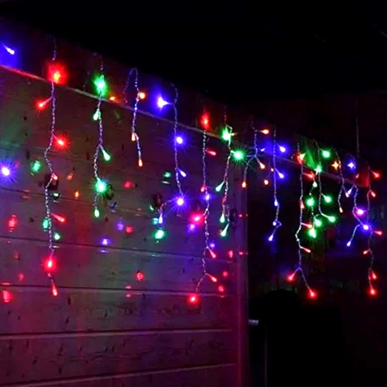 Decoratiune - Franjuri, cu LED-uri Tip Turturi, 12 metri - multicolora