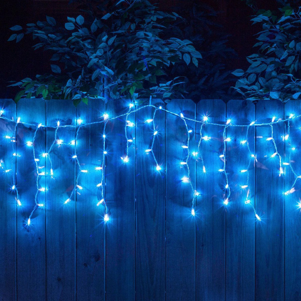 Decoratiune - Franjuri, cu LED-uri Tip Turturi, 12 metri - Albastru