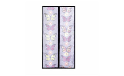 Perdea magnetica anti insecte - model cu flori si fluturi 200x100 cm
