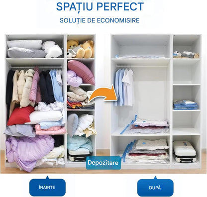 Set 4 saci vidat pentru depozitare, dimensiune 70x100 cm