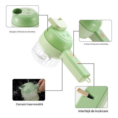 Tocator si maruntitor electric pentru alimente si legume 4 in 1