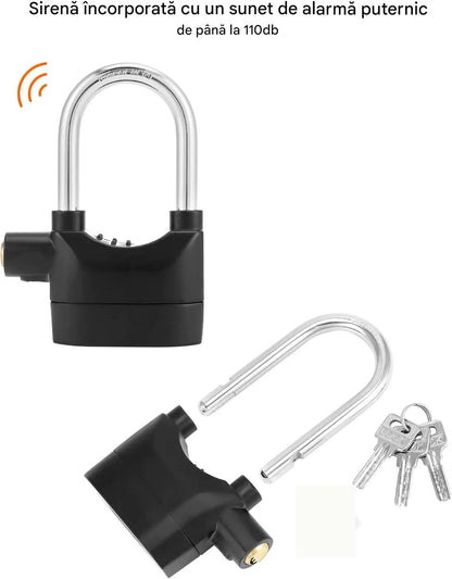 Lacat din otel calit cu alarma Viper 110 dB si senzori la vibratiiÂ 