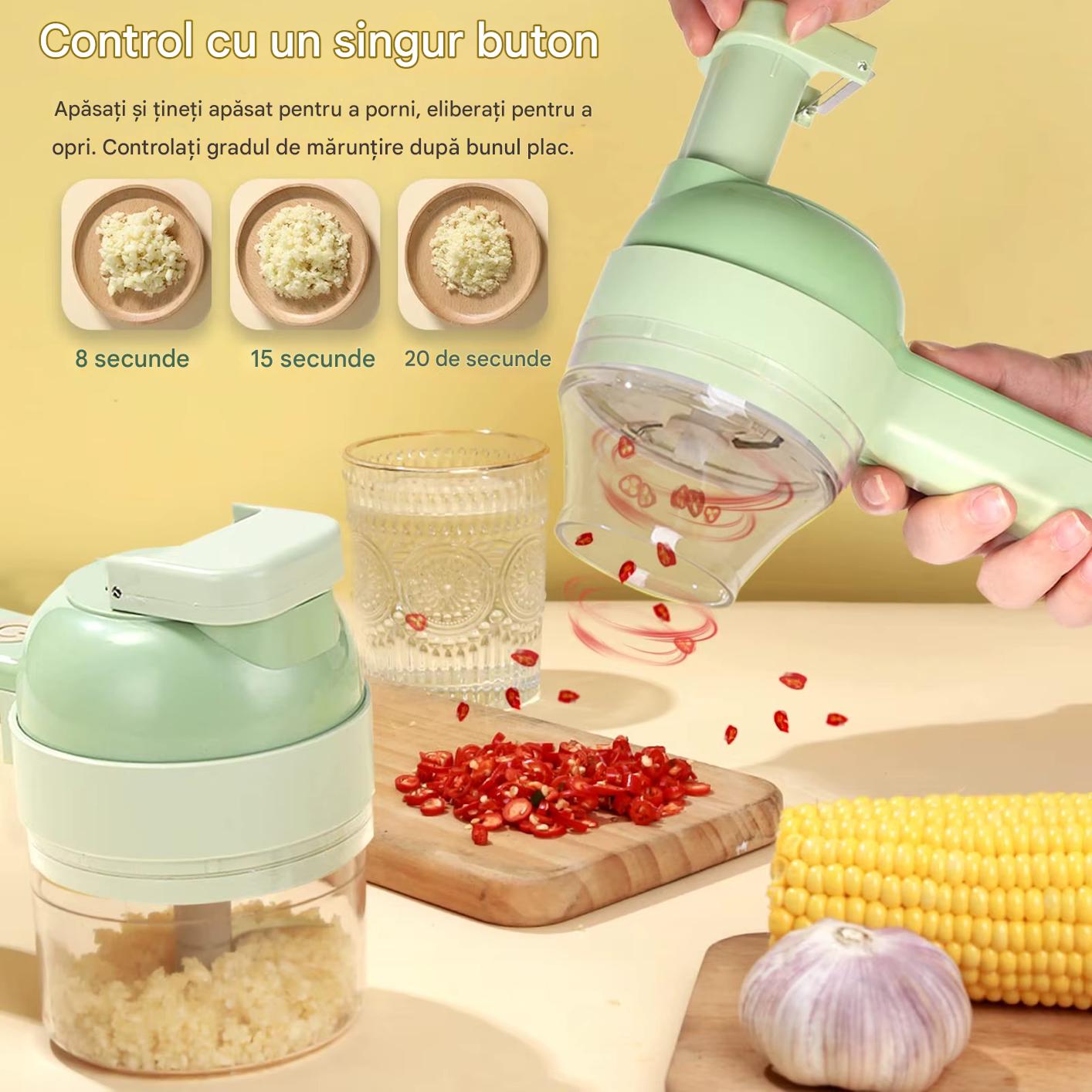 Tocator si maruntitor electric pentru alimente si legume 4 in 1