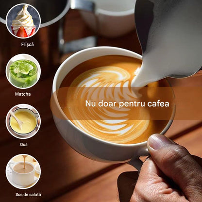 Mixer Electric pentru Spuma Lapte, Spumator Cafea Portabil cu Suport Metalic