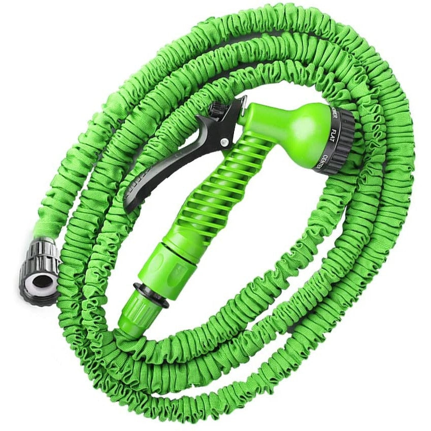 Set 4 unelte de Grădinărit + Set Manusi cu Gheare + Furtun Extensibil de 30 Metri cu Dispozitiv de Stropit